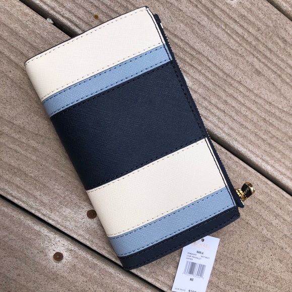 NWT Michael Kors md ew Karla stripe handbag&wallet - Picture 8 of 8